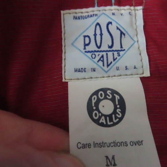 Post O'alls Mens Multicolor Houndstooth Cotton Pockets Long Sleeve Jacket Medium - Picture 5 of 6